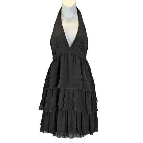 Zara Basic Little Black Dress Ruffle Halter - Picture 9 of 11